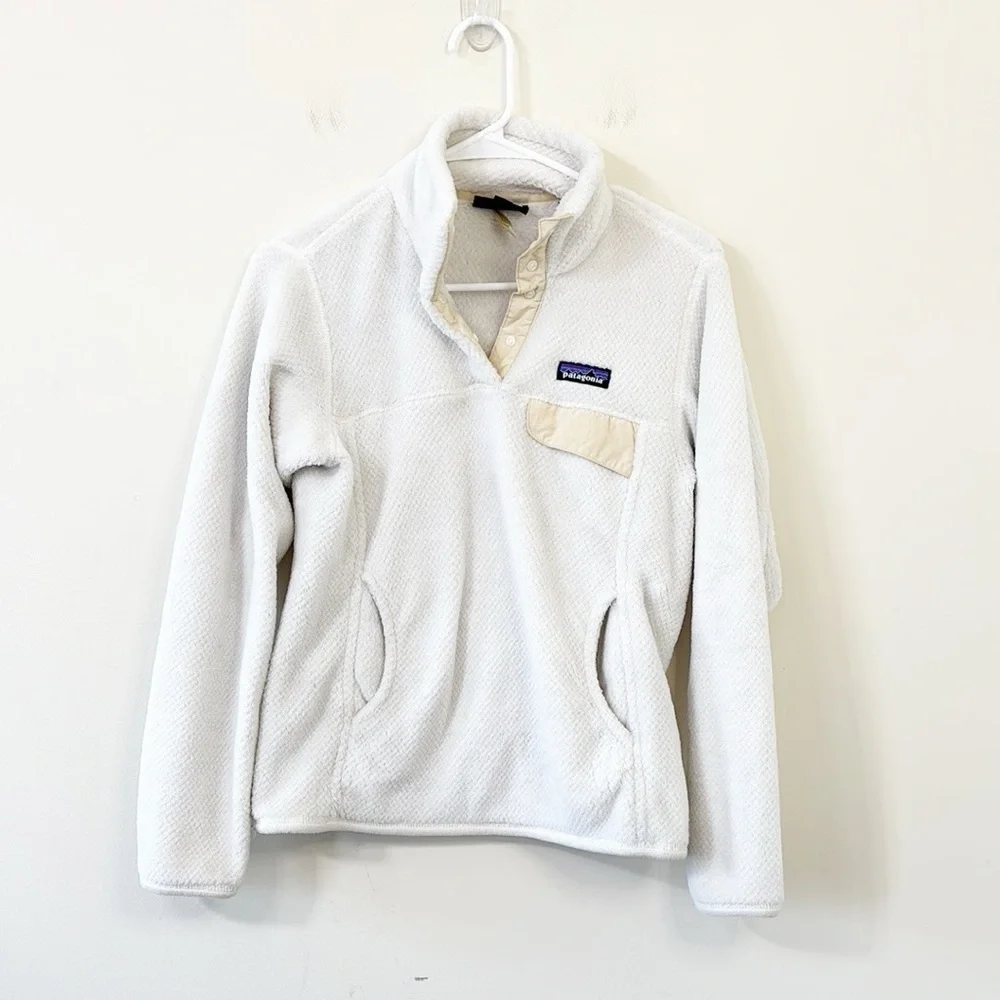 Patagonia Re-Tool Snap-T Pullover Raw Linen White X-Dye Size Small - Picture 2 of 10